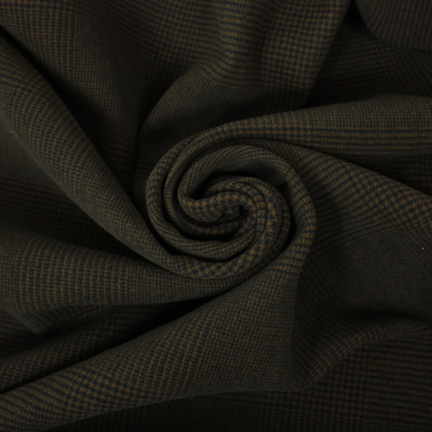 Tissu drap de laine - à carreaux - marron et noir - photo 1/5 | So Tissus