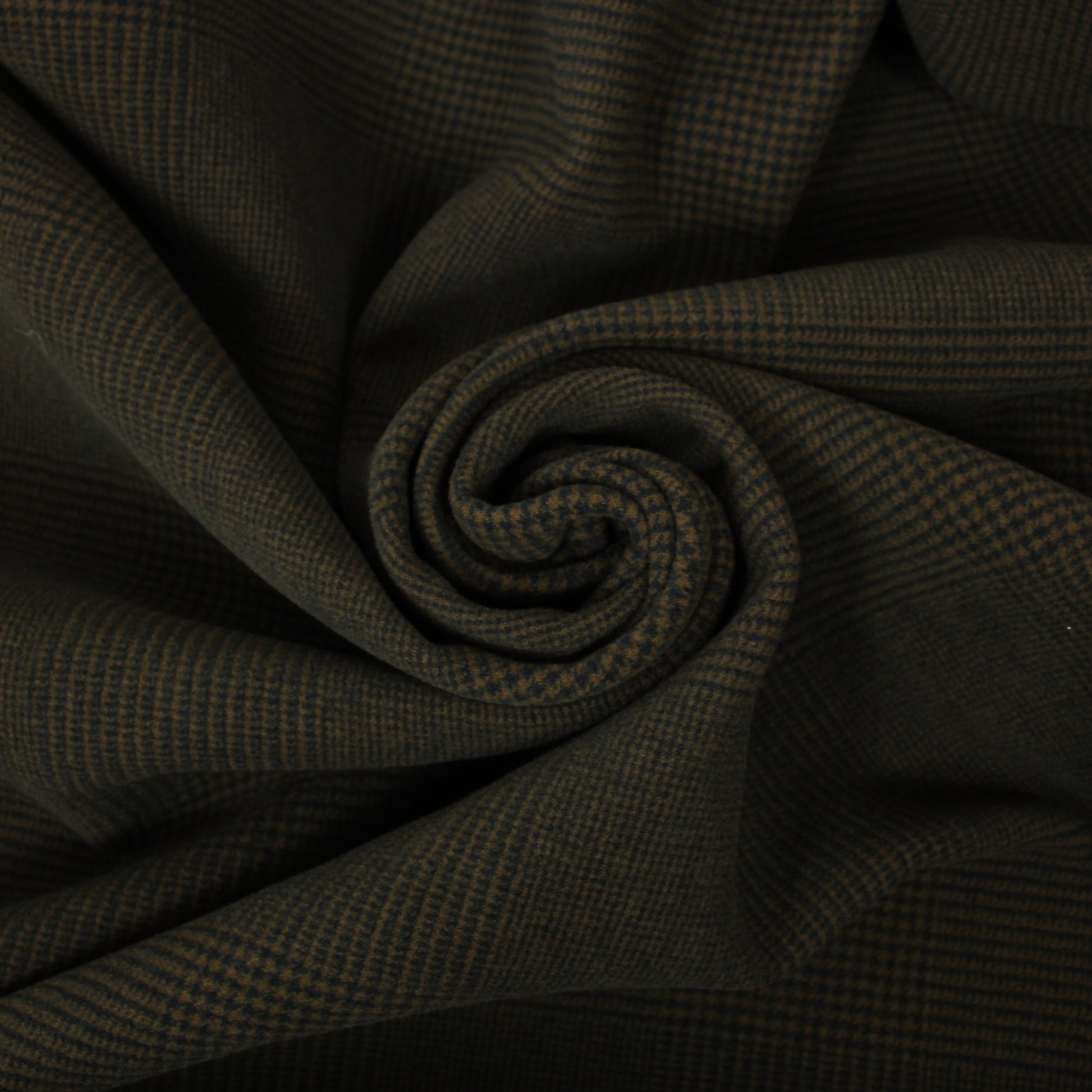 Tissu drap de laine - à carreaux - marron et noir - photo 1/5 | So Tissus