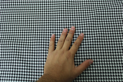 Tissu gabardine coton - pied de poule - noir et blanc - photo 4/5 | So Tissus