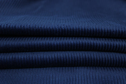 Tissu velours côtelé - bleu nuit - photo 2/3 | So Tissus