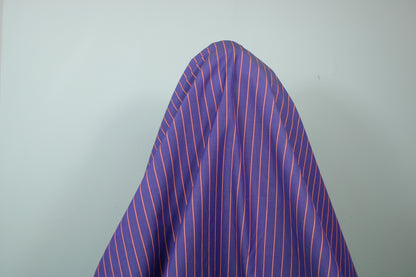 Tissu popeline coton - à rayures - violet et rouge - photo 3/5 | So Tissus