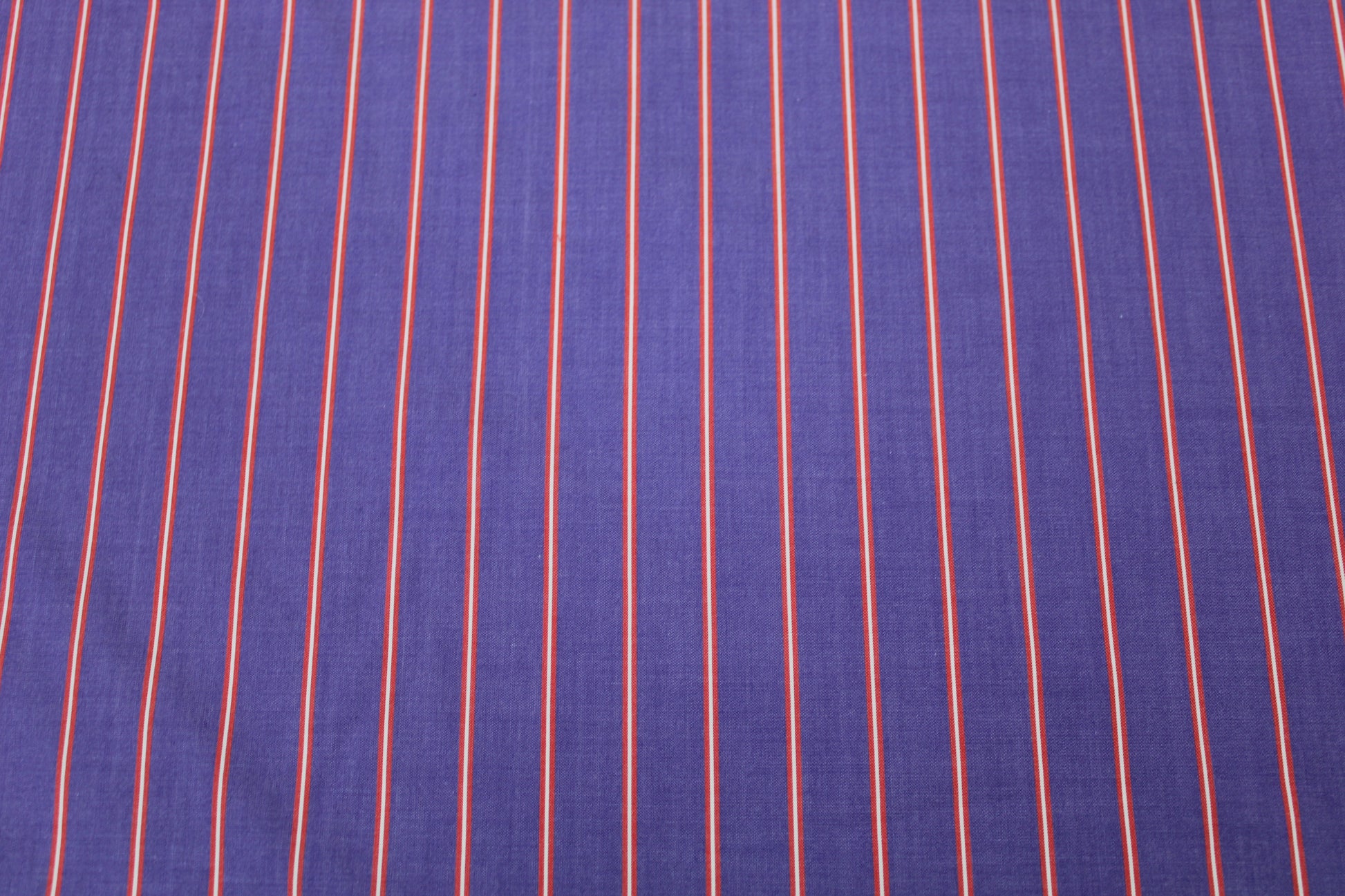 Tissu popeline coton - à rayures - violet et rouge - photo 4/5 | So Tissus