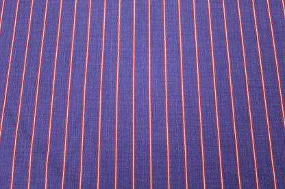 Tissu popeline coton - à rayures - violet et rouge - photo 4/5 | So Tissus