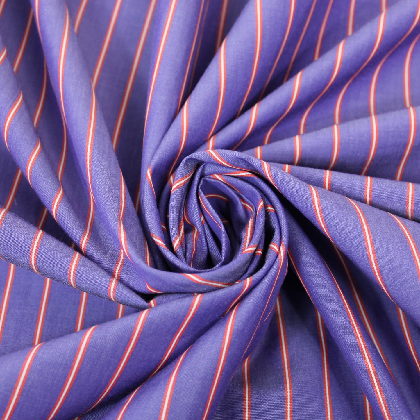 Tissu popeline coton - à rayures - violet et rouge - photo 1/5 | So Tissus