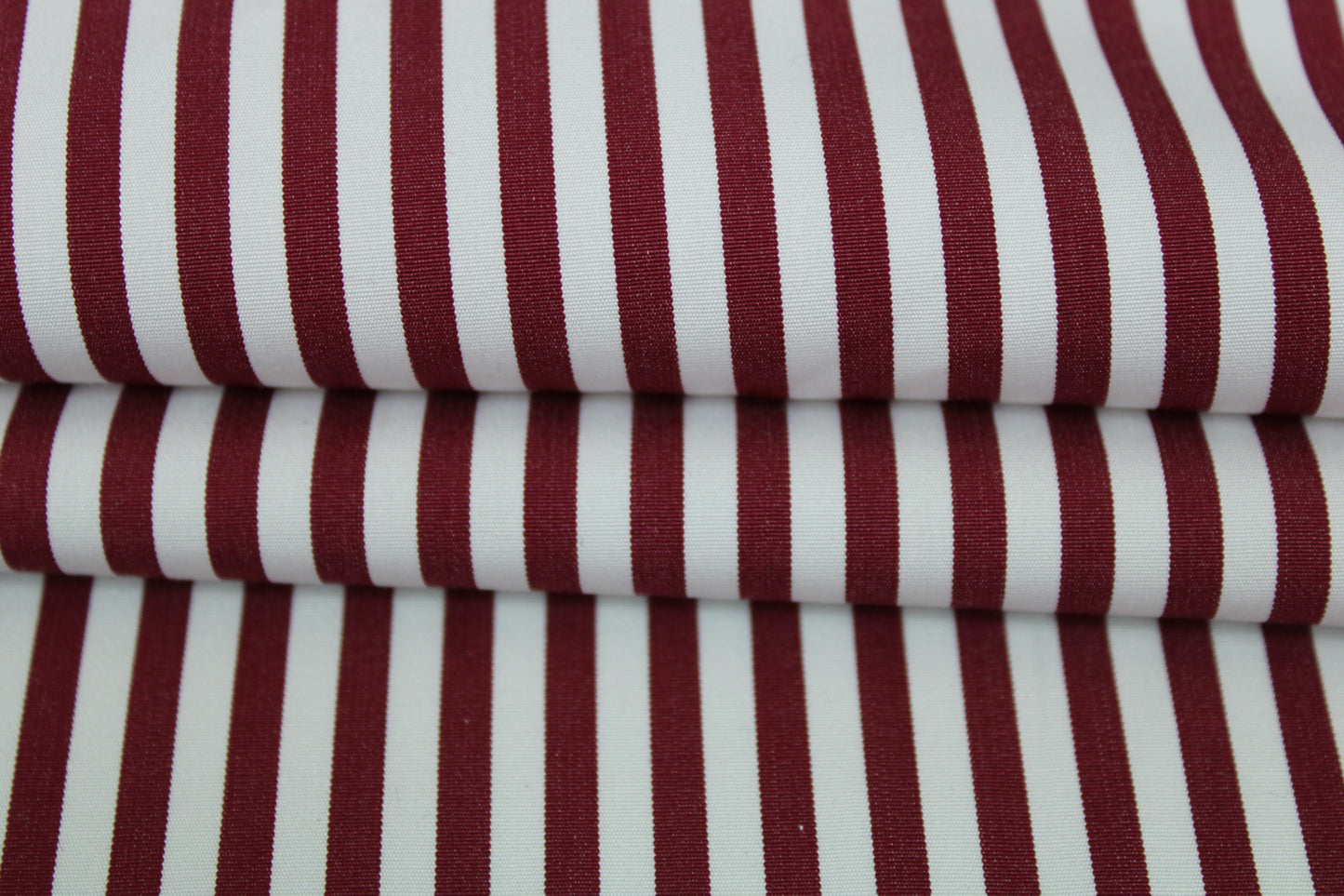 Tissu popeline coton - à rayures - blanc et bordeaux - photo 2/4 | So Tissus
