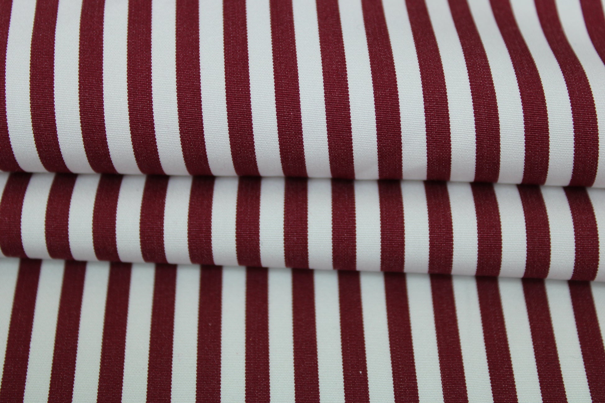 Tissu popeline coton - à rayures - blanc et bordeaux - photo 2/4 | So Tissus