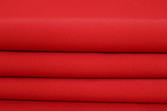 Tissu twill crêpe stretch - rouge - photo 2/3 | So Tissus