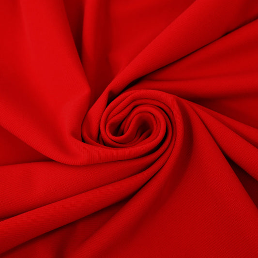 Tissu twill crêpe stretch - rouge - photo 1/3 | So Tissus