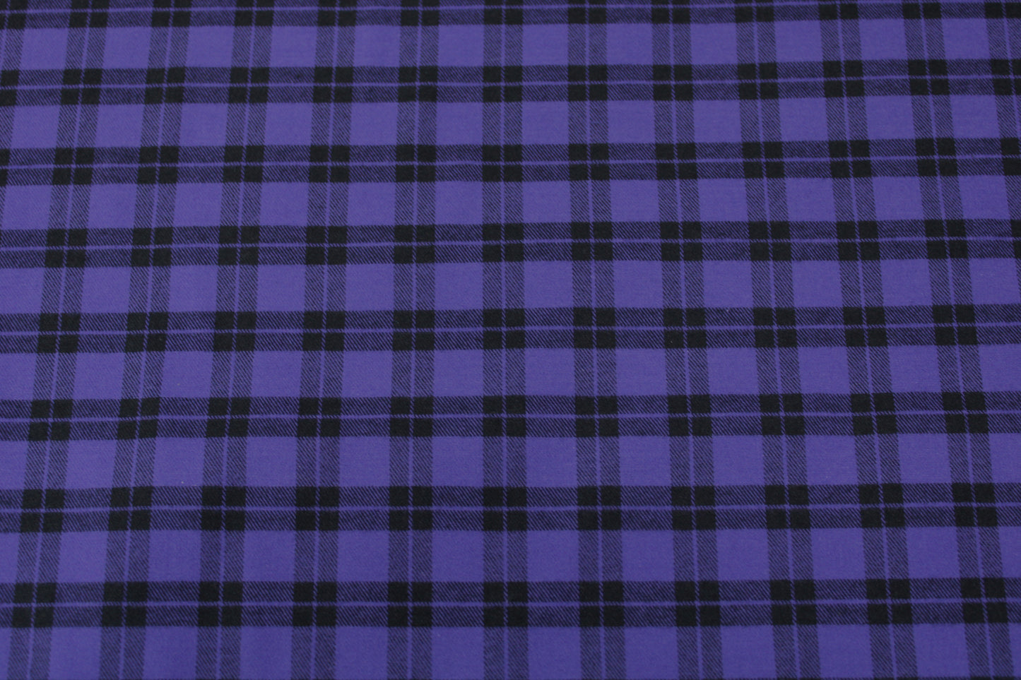 Tissu flanelle coton - à carreaux - noir et violet - photo 4/5 | So Tissus