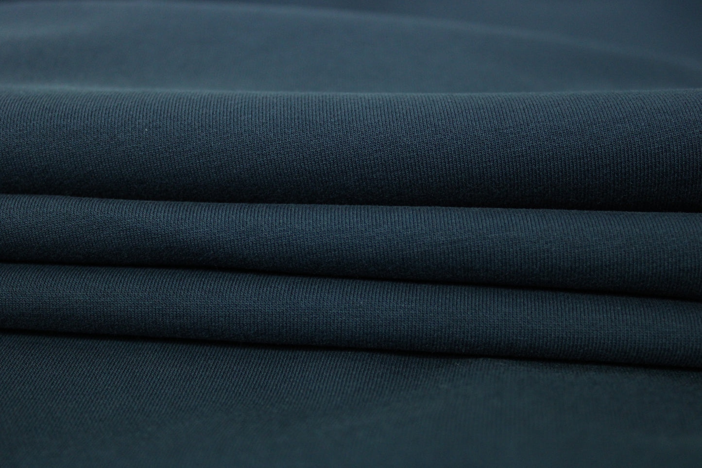 Tissu molleton french terry stretch - bleu marine - photo 2/3 | So Tissus