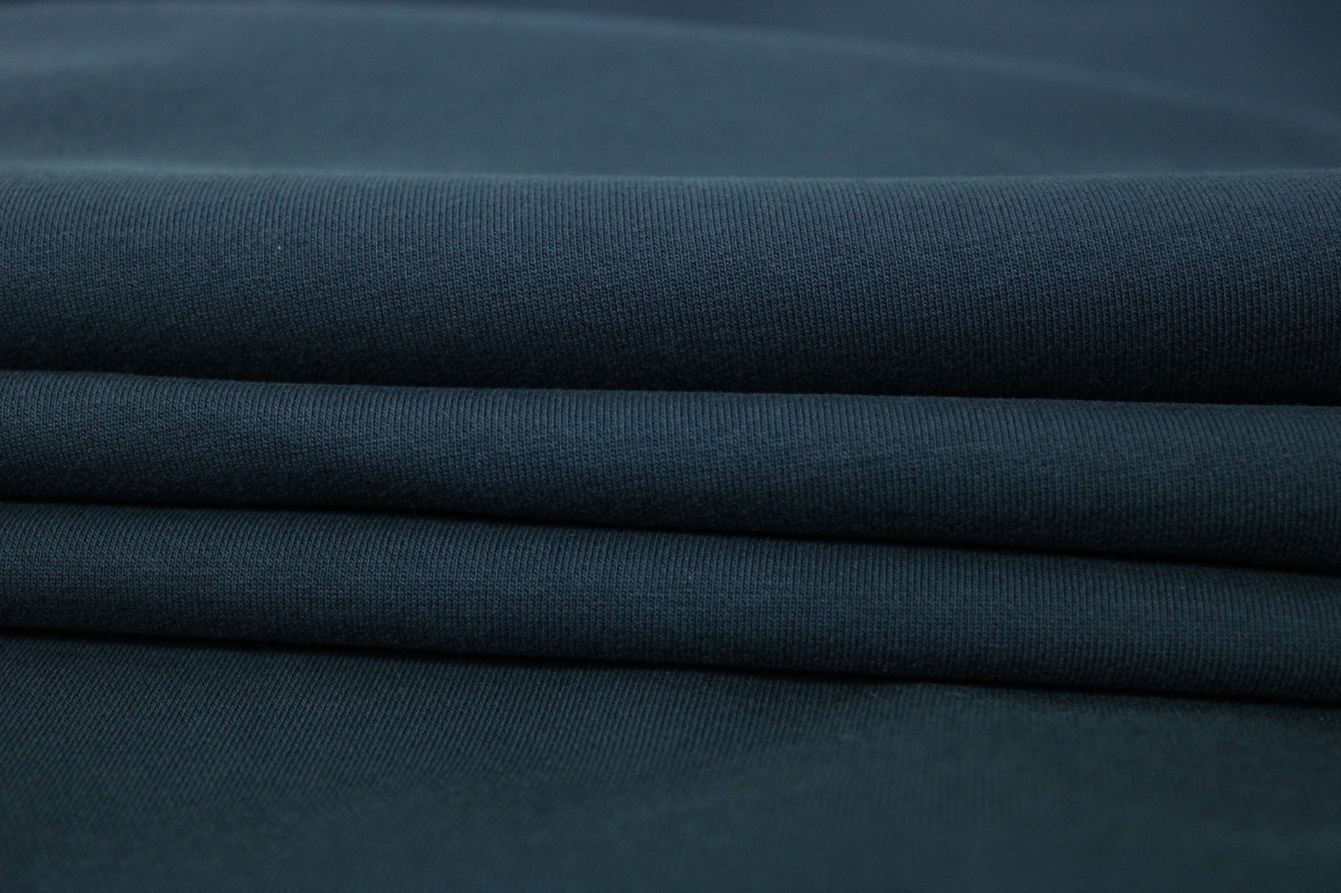 Tissu molleton french terry stretch - bleu marine - photo 2/3 | So Tissus