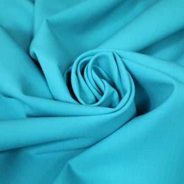 Tissu crêpe de laine stretch - bleu turquoise