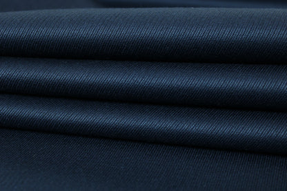 Tissu sergé de laine - bleu marine - photo 2/3 | So Tissus