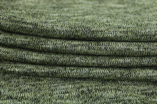 Tissu maille moucheté - gris et doré - photo 2/3 | So Tissus