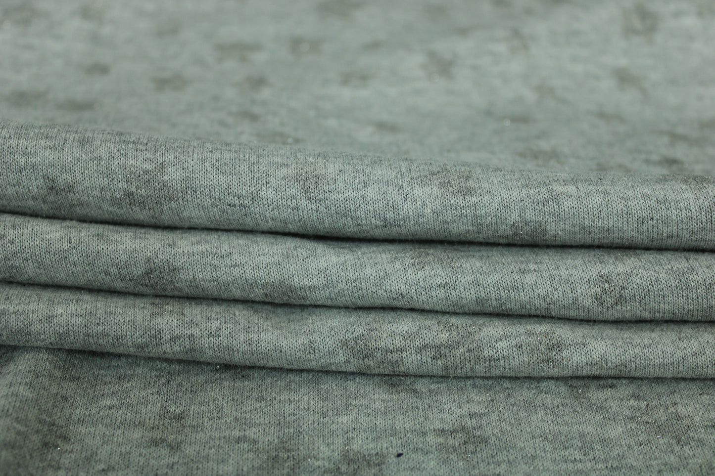 Tissu molleton french terry - gris clair étoile pailleté - photo 2/4 | So Tissus