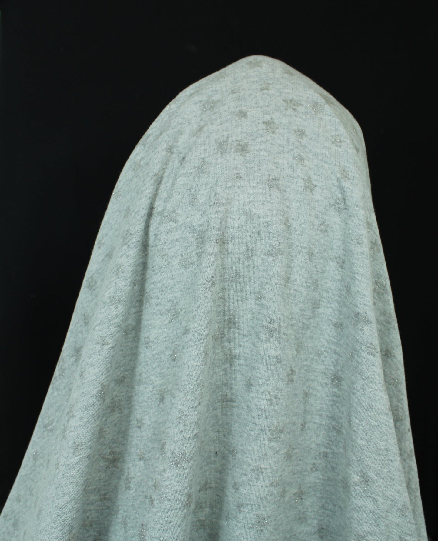 Tissu molleton french terry - gris clair étoile pailleté - photo 3/4 | So Tissus