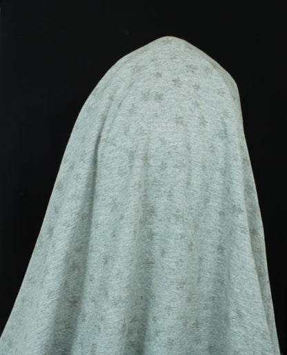 Tissu molleton french terry - gris clair étoile pailleté - photo 3/4 | So Tissus