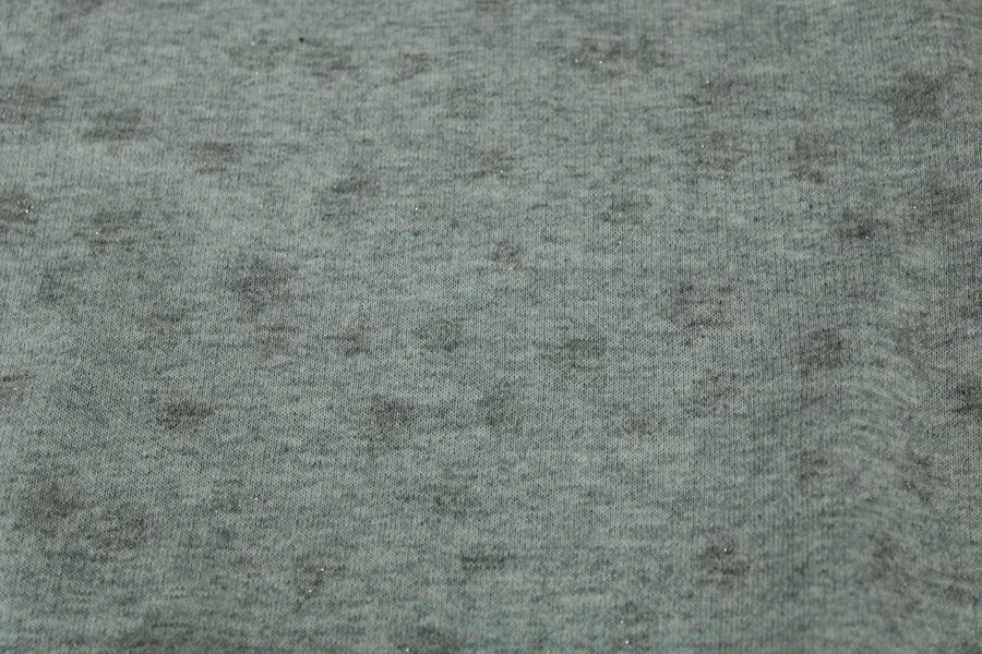 Tissu molleton french terry - gris clair étoile pailleté
