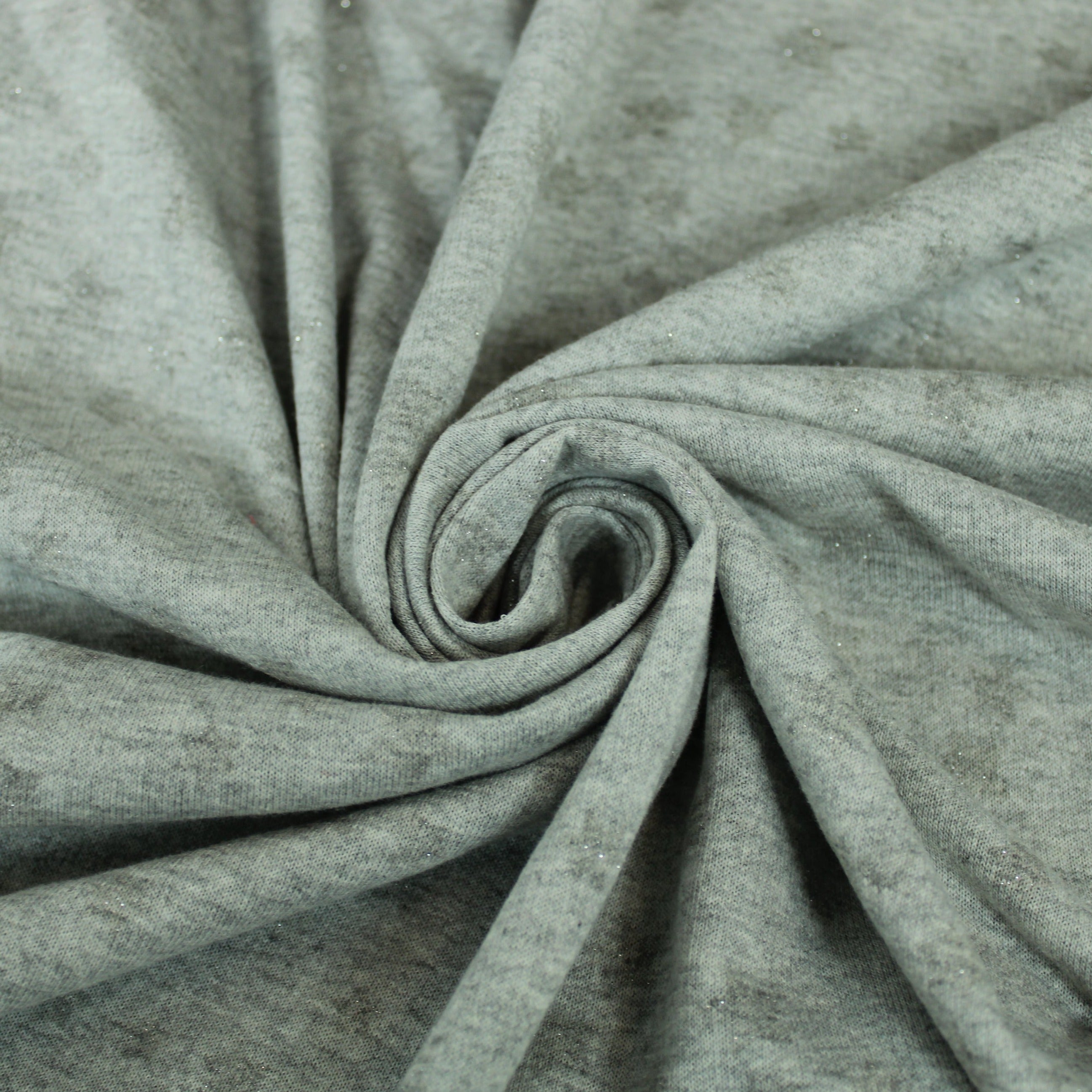 Tissu molleton french terry - gris clair étoile pailleté – So Tissus