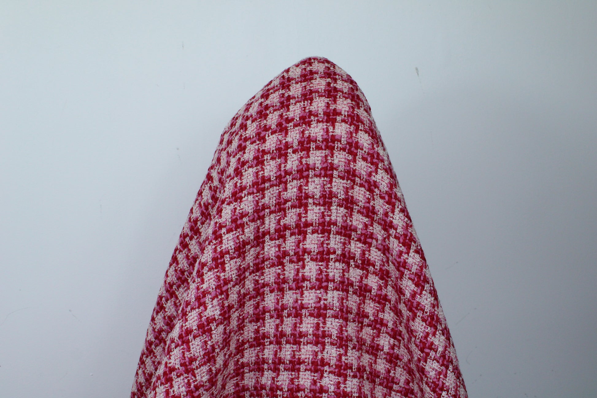 Tissu tweed de laine - à carreaux - ton blanc rouge et rose - photo 3/5 | So Tissus