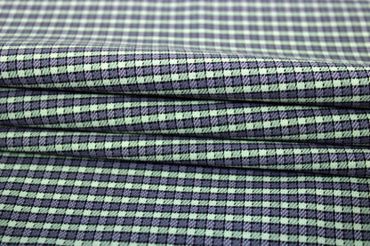Tissu popeline coton - à carreaux - mauve et blanc - photo 2/5 | So Tissus