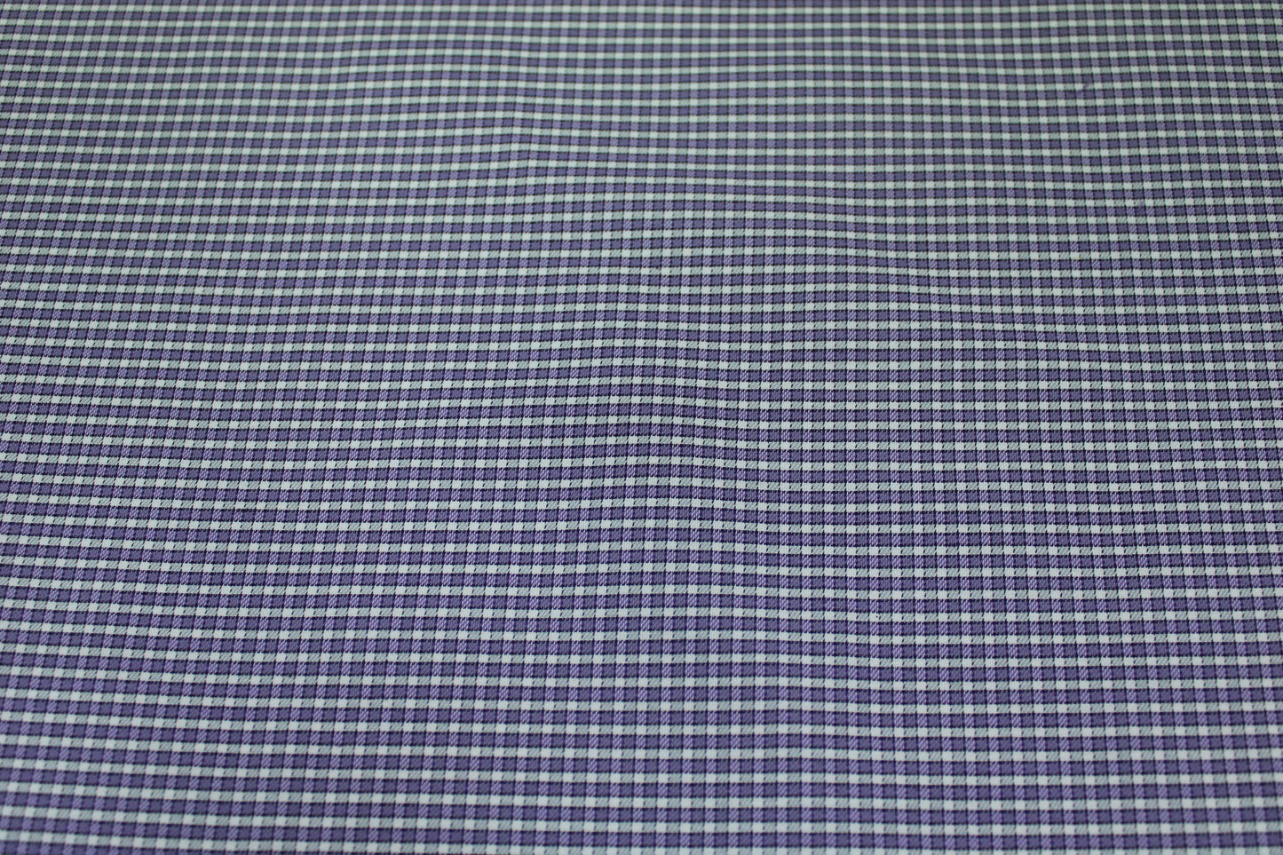 Tissu popeline coton - à carreaux - mauve et blanc - photo 4/5 | So Tissus