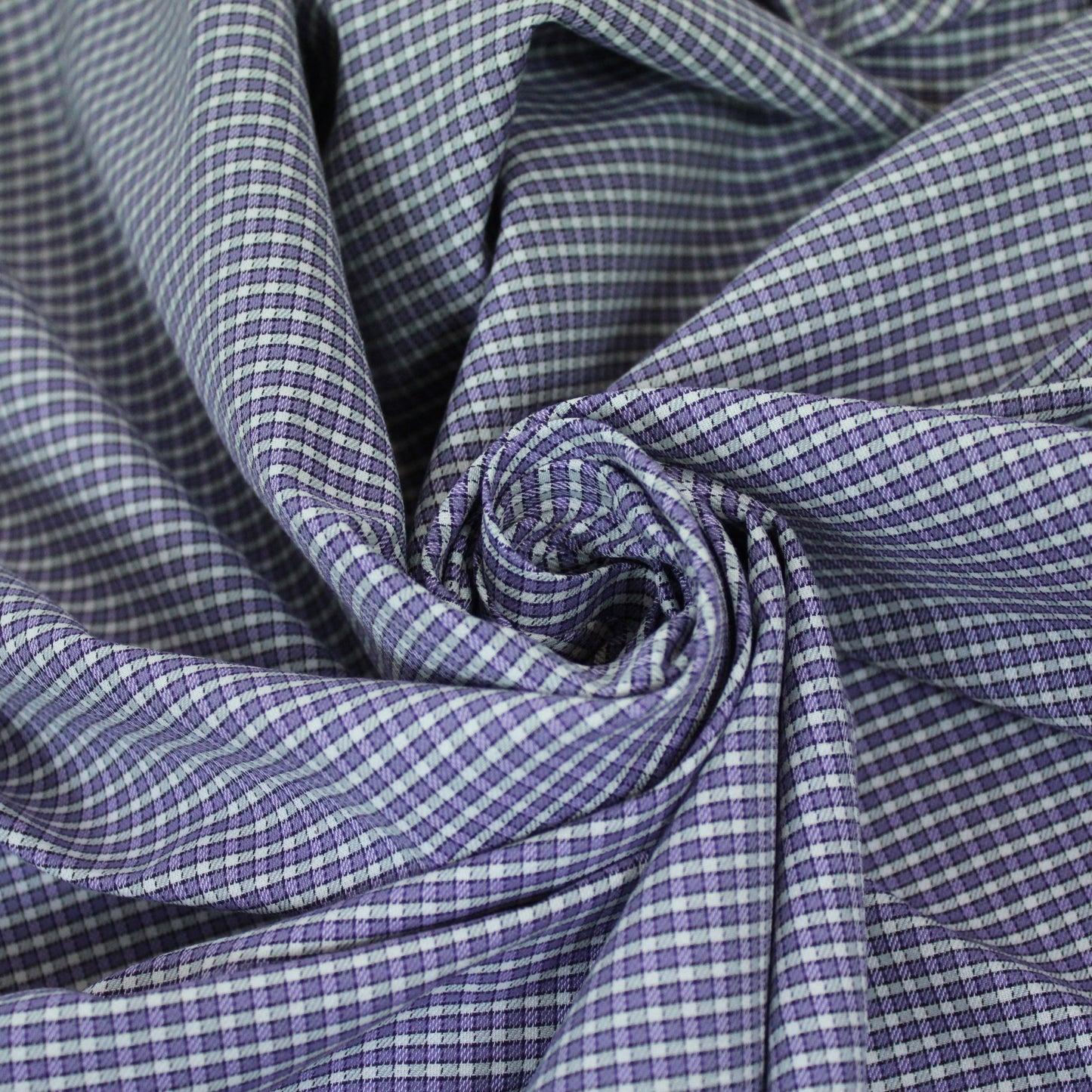Tissu popeline coton - à carreaux - mauve et blanc - photo 1/5 | So Tissus