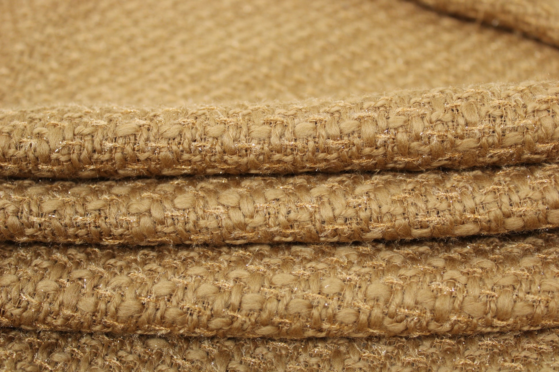 Tissu tweed de laine - ton beige - photo 2/3 | So Tissus
