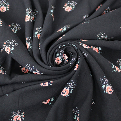 Tissu viscose - imprimé fleurs roses - photo 1/5 | So Tissus