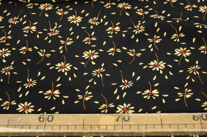 Tissu crêpe viscose - imprimé fleurs beiges - photo 5/5 | So Tissus