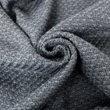 Tissu tweed de laine - ton gris