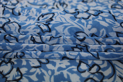 Tissu crêpe georgette  - imprimé fleurs abstraites - photo 2/6 | So Tissus