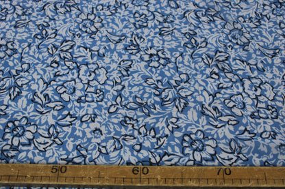 Tissu crêpe georgette  - imprimé fleurs abstraites - photo 4/6 | So Tissus