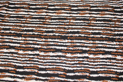 Tissu Milano - imprimé zébbré - noir, marron et beige - photo 4/5 | So Tissus