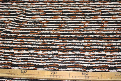 Tissu Milano - imprimé zébbré - noir, marron et beige - photo 3/5 | So Tissus