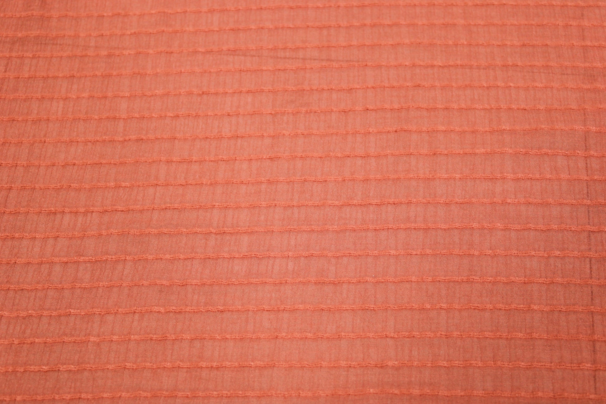 Tissu voile rayon et viscose- à rayures - rouille - photo 4/5 | So Tissus