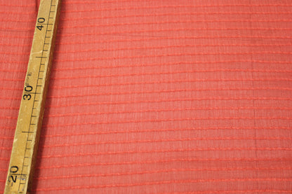 Tissu voile rayon et viscose- à rayures - rouille - photo 5/5 | So Tissus