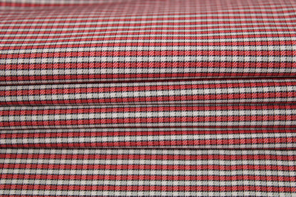 Tissu popeline coton - à carreaux - rouge et blanc - photo 2/5 | So Tissus