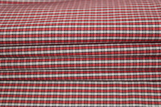 Tissu popeline coton - à carreaux - rouge et blanc - photo 2/5 | So Tissus