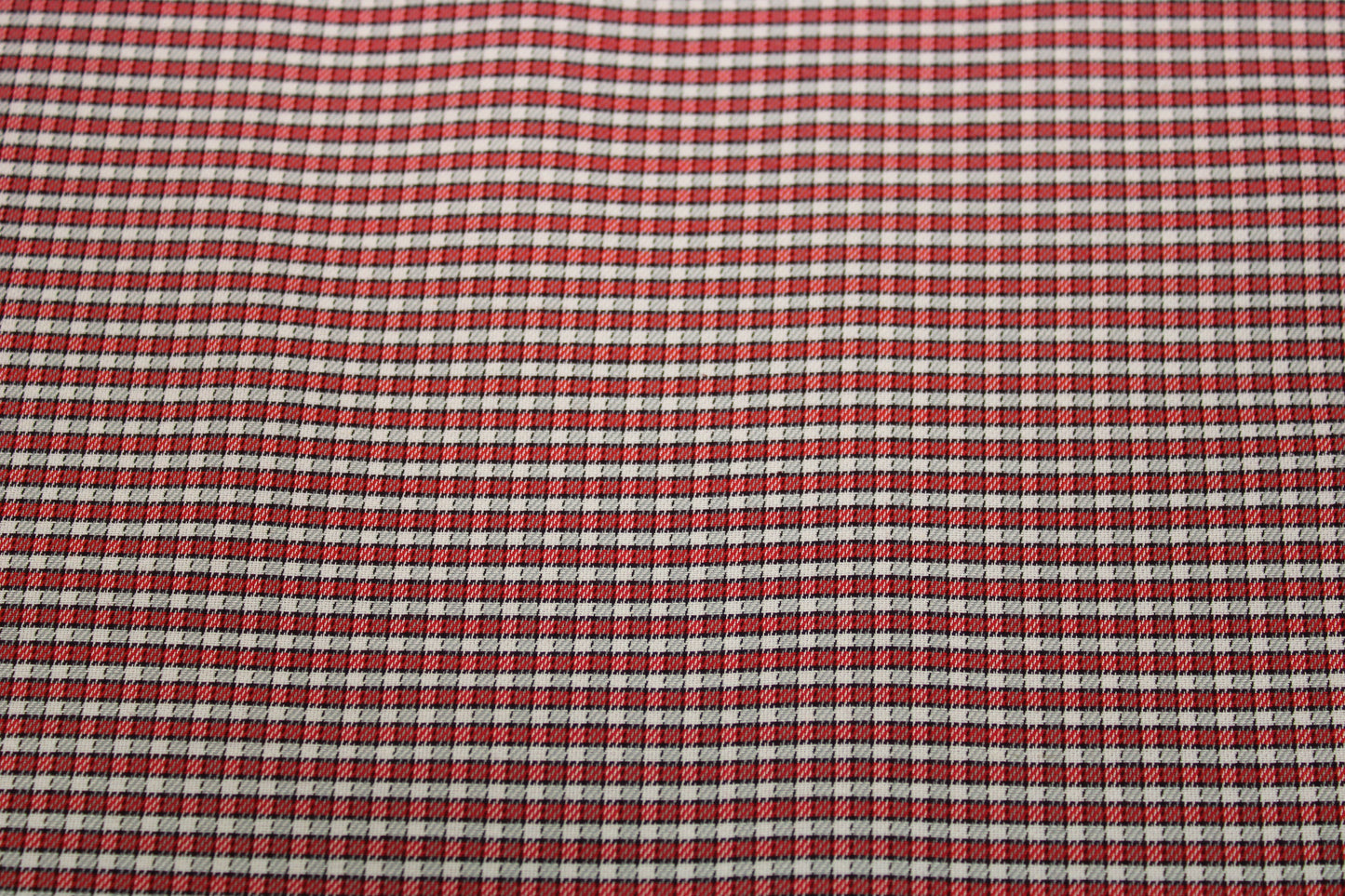 Tissu popeline coton - à carreaux - rouge et blanc - photo 4/5 | So Tissus