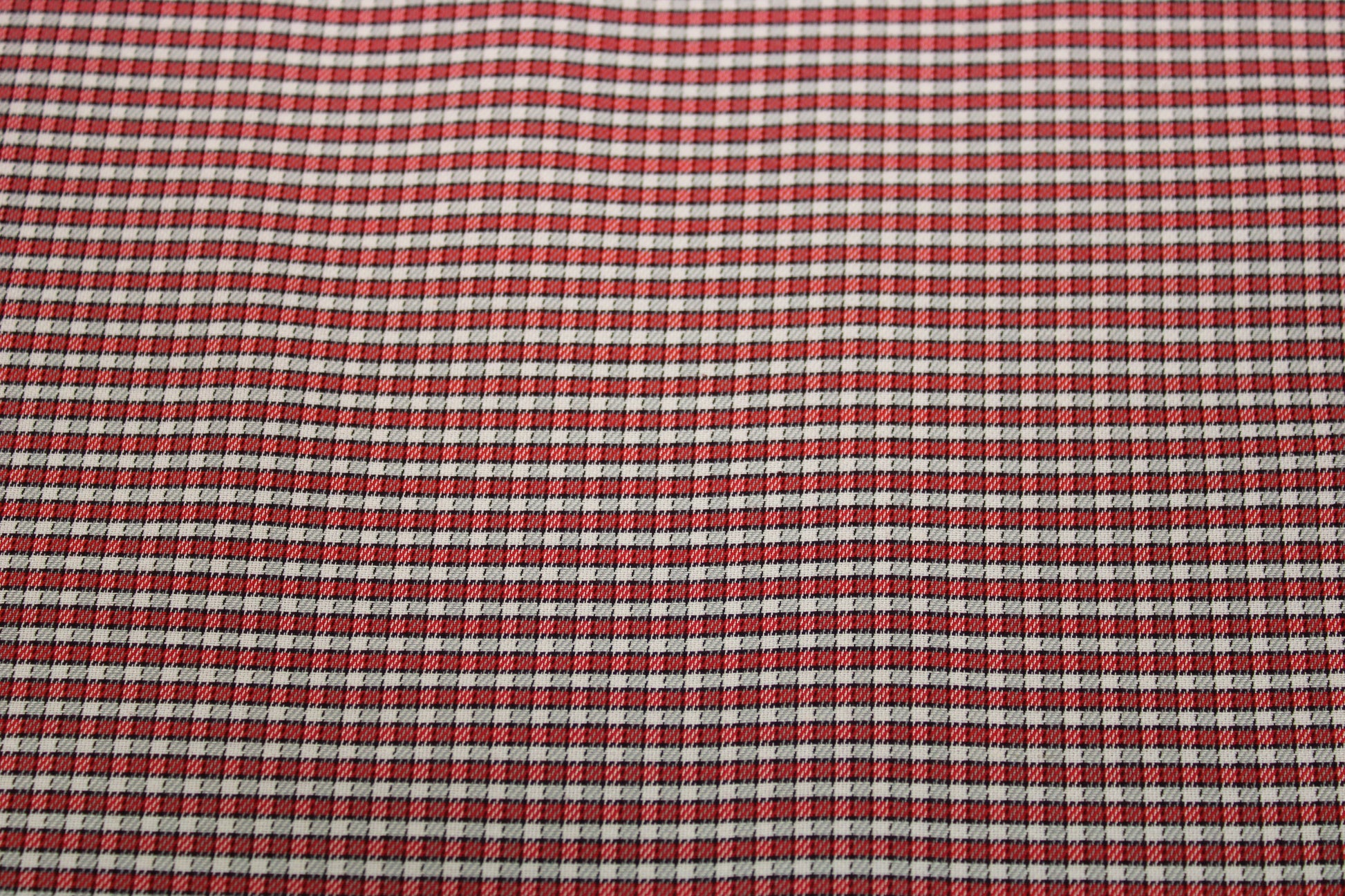 Tissu popeline coton - à carreaux - rouge et blanc - photo 4/5 | So Tissus