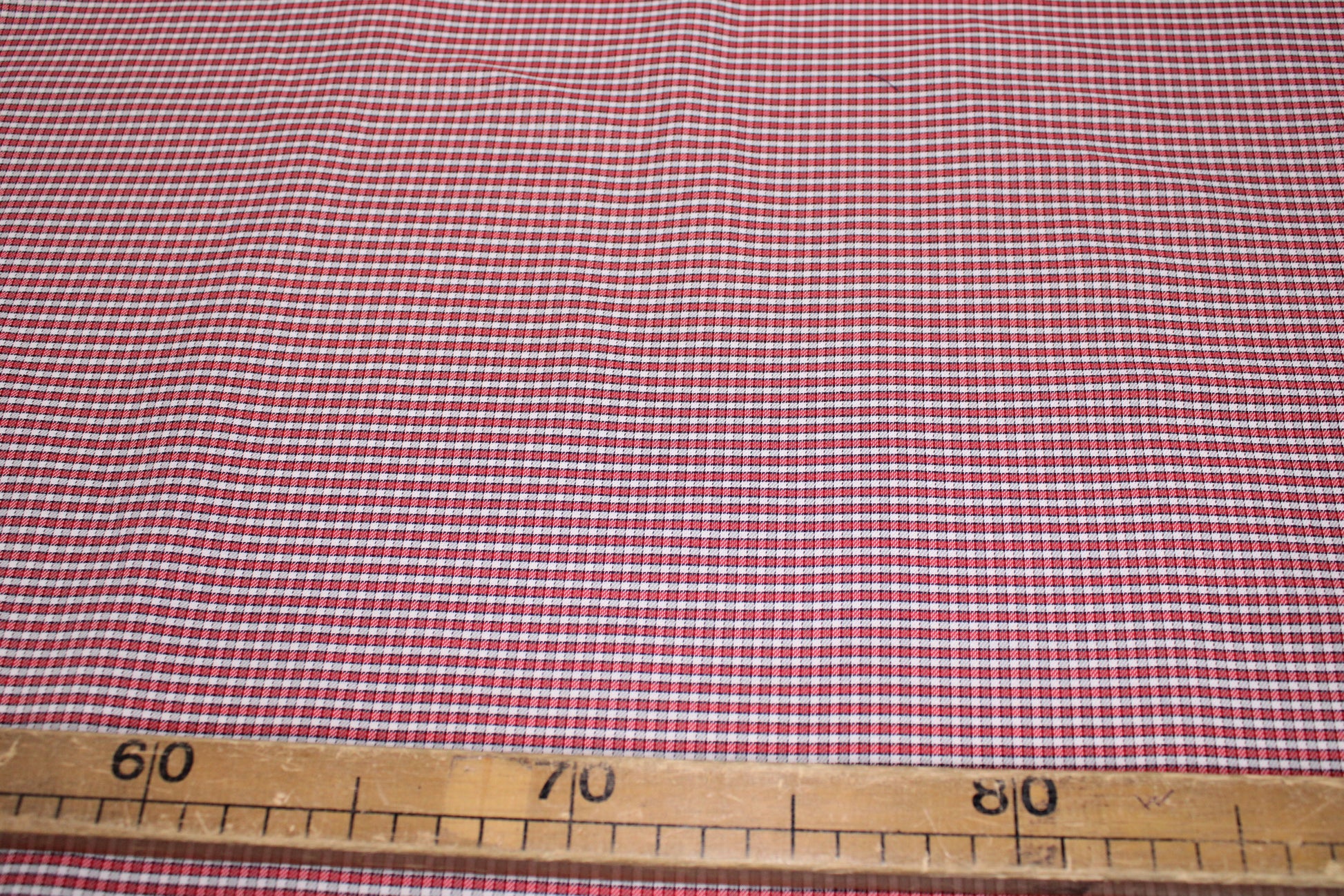 Tissu popeline coton - à carreaux - rouge et blanc - photo 5/5 | So Tissus