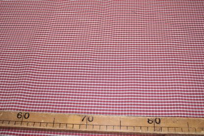 Tissu popeline coton - à carreaux - rouge et blanc - photo 5/5 | So Tissus
