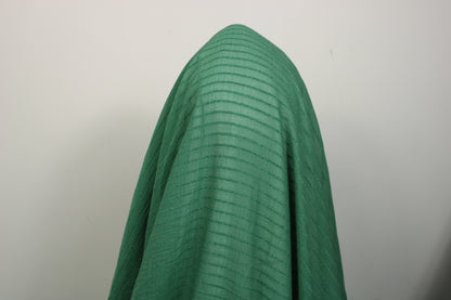Tissu voile rayon et viscose- à rayures - vert - photo 3/5 | So Tissus