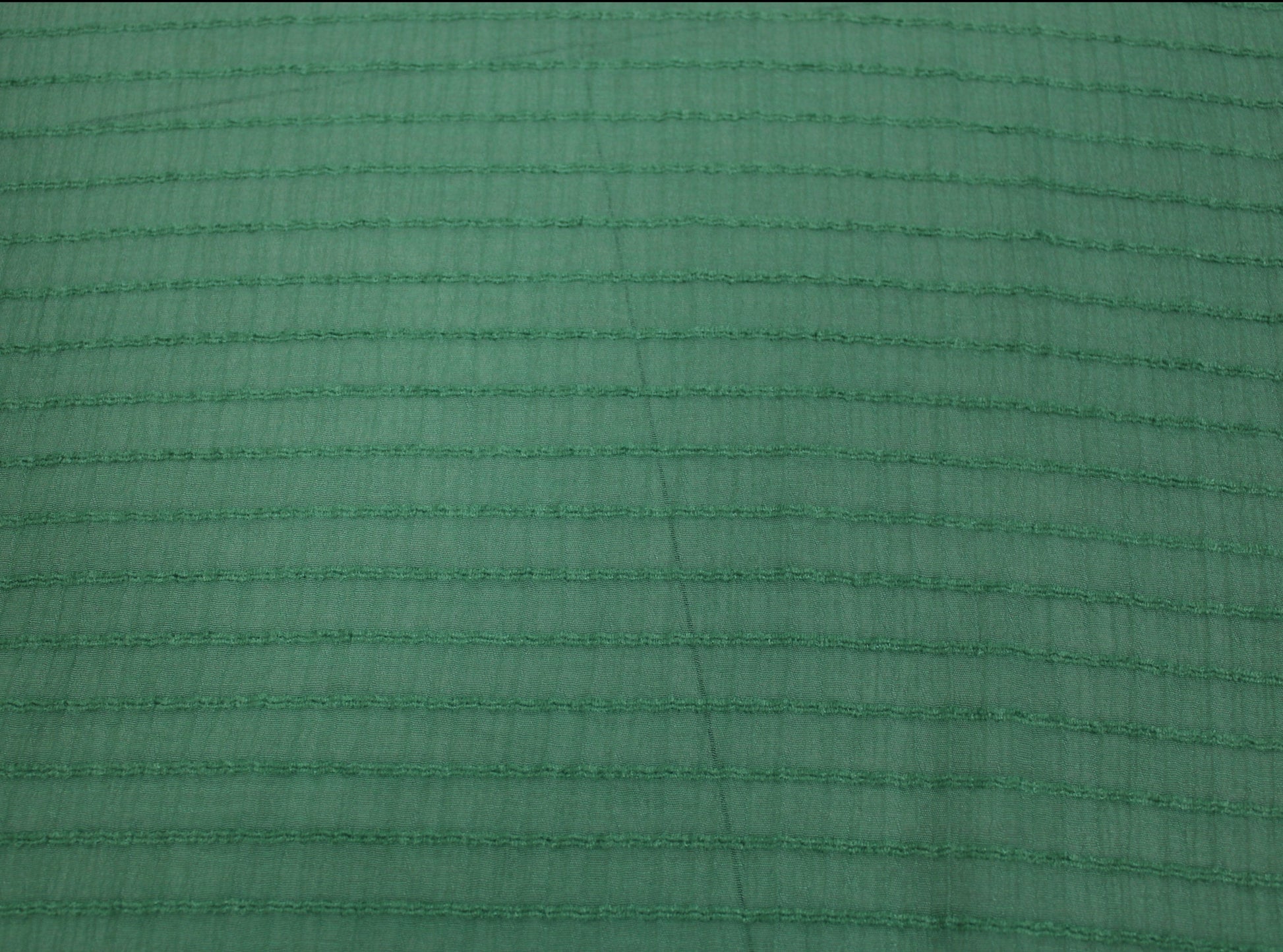 Tissu voile rayon et viscose- à rayures - vert - photo 4/5 | So Tissus