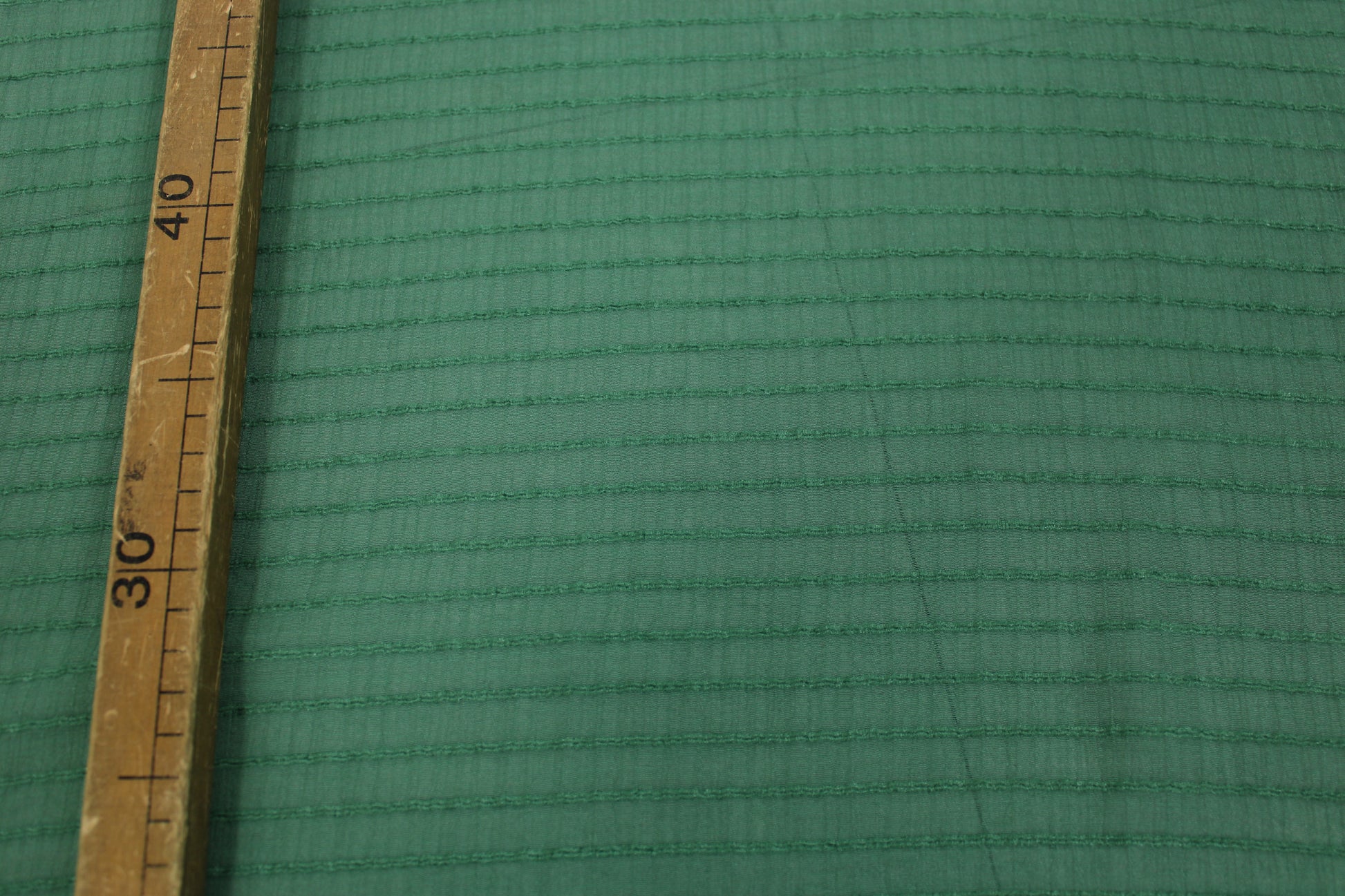 Tissu voile rayon et viscose- à rayures - vert - photo 5/5 | So Tissus