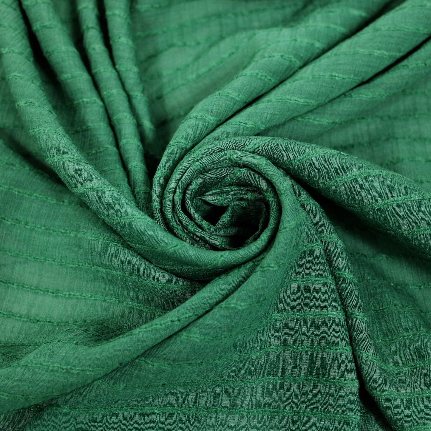 Tissu voile rayon et viscose- à rayures - vert - photo 1/5 | So Tissus