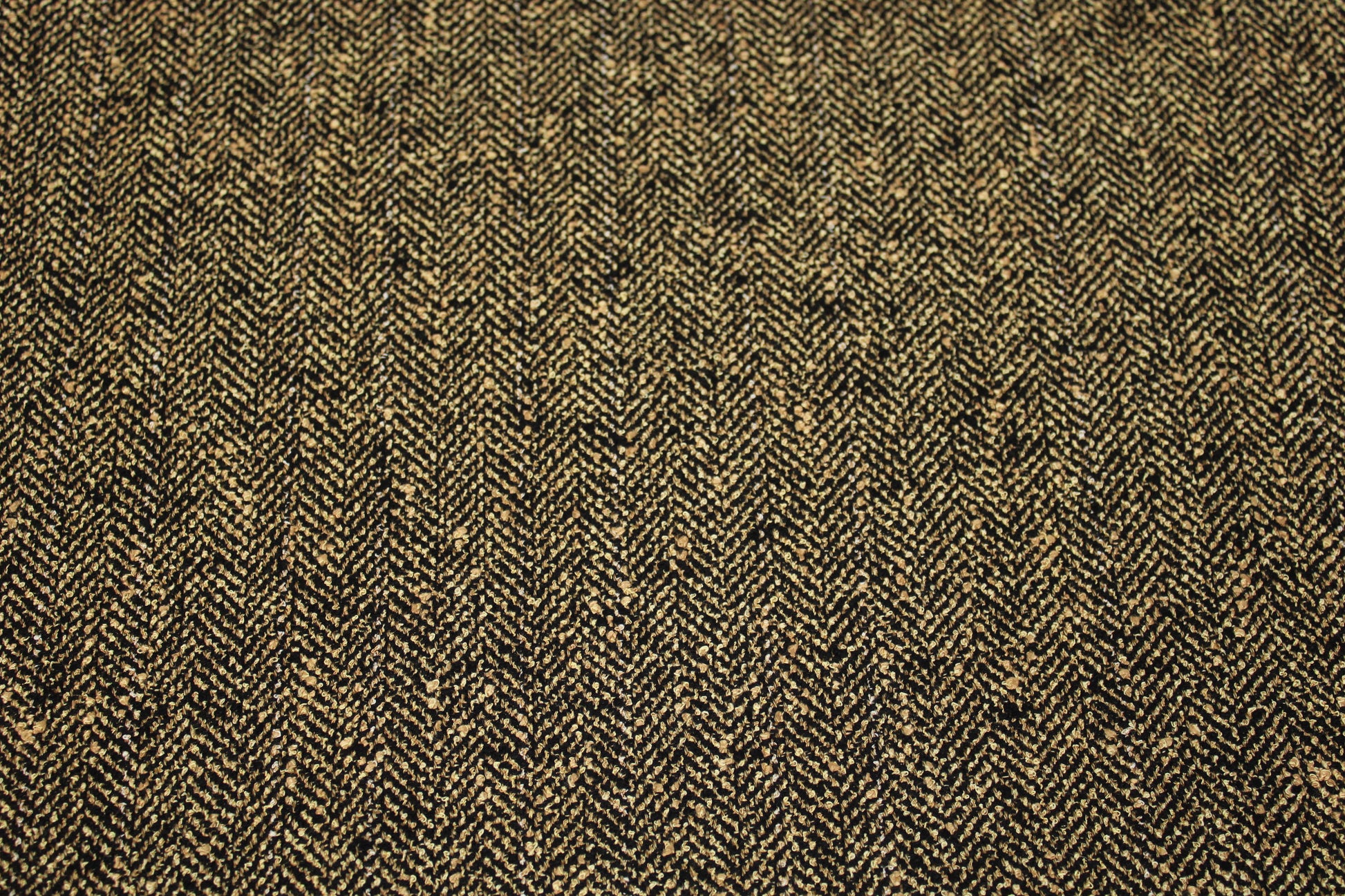 Tissu tweed de laine à chevron - beige et noir - photo 4/5 | So Tissus