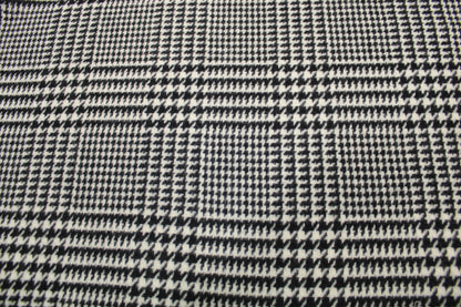 Tissu Lainage - pieds de poule à carreaux - noir et blanc - photo 4/5 | So Tissus