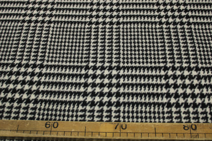 Tissu Lainage - pieds de poule à carreaux - noir et blanc - photo 5/5 | So Tissus
